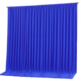 10x10ft Royal Blue Backdrop Curtain Panels for Parties - Wrinkle Free Polyester Photo Curtain Backdrop Wedding Back Drop Fabric Drapes for Party Decorations Background for Photography