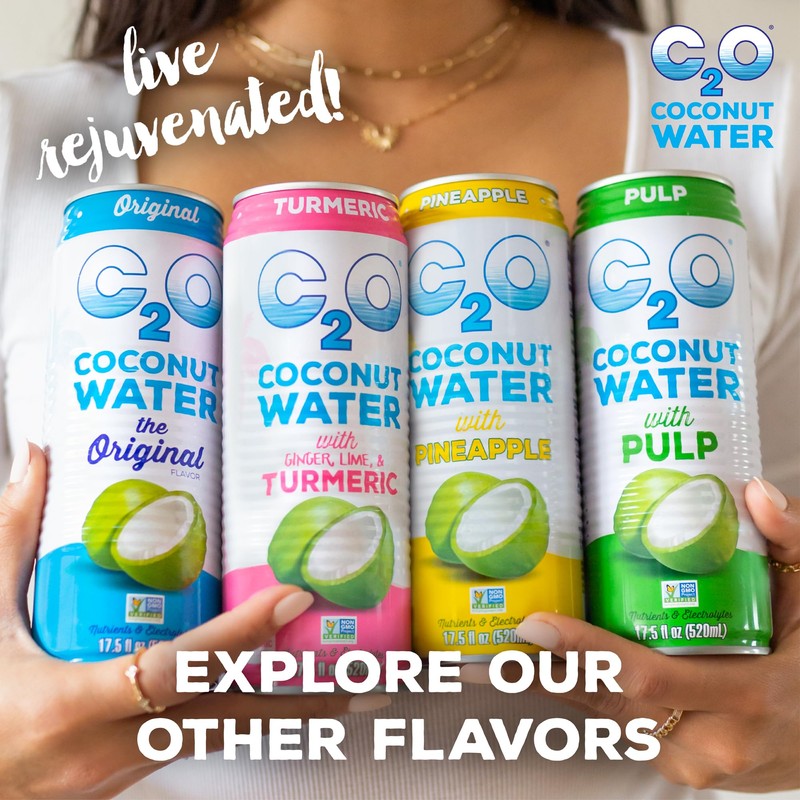 C2O - Coconut Water with Pineapple (12 Pack) - Made