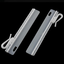 Adjustable Pinch Pleat Hook ZZLZX 16PCS Plastic Ratchet System Adjustable Pinch Pleated Curtain Drapery Pin Hooks, White Curtain Plastic Adjusting Hook