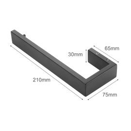 Towel Ring, Towel Hanger, Towel Rack, 304 Stainless Steel, Toilet, Bathroom Accessories, Washroom, Kitchen, Bathroom, Wall Hanging, Black, Screws Included, 8.3 inches (21 cm)