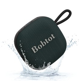 Bobtot Portable Speakers Wireless Bluetooth Speaker - Mini Waterproof Speaker with 16 Hours of Playtime, Loud Stereo Sound, Built-in Mic, TWS, Small Speakers with Carry Lanyard for Outdoor, Dark Blue