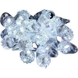 (12 Ct) - C & H Solutions Shining White Clear LED Flashing Jelly Bumpy Finger Rings (12 Ct)