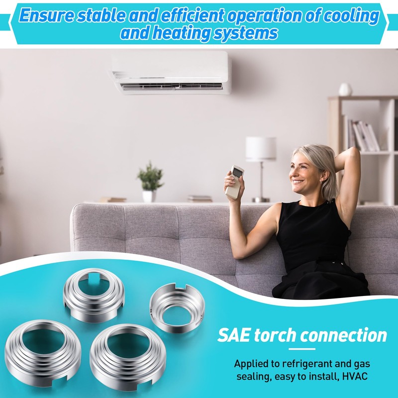 Saillong SAE Flare Connections, Hydraulic Flare Fitting for Refrigeration Leaks,