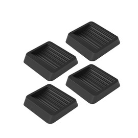 Caster Stopper for Furniture, 3.1 x 3.1 inches (8 x 8 cm), Rubber Anti-Slip, Noise Reducing, Chair, Scratch Resistant, Dolly Stopper, Caster Fixed, Bed Office Chair, Refrigerator Compatible, Grooved