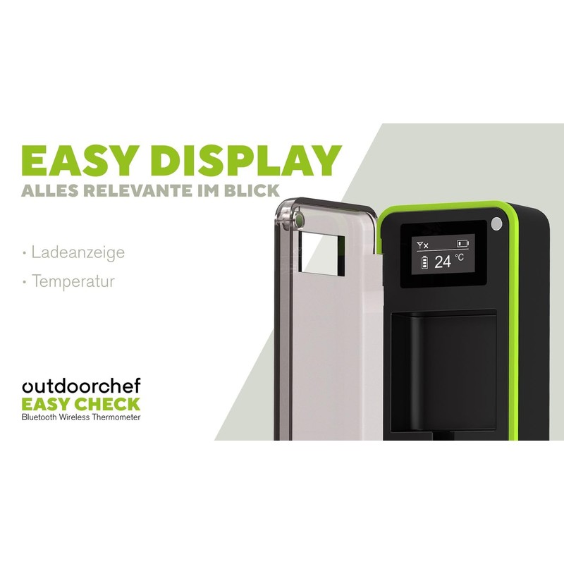 OUTDOORCHEF Easy Check Thermometer Single - Wireless Bluetooth Grill Thermometer
