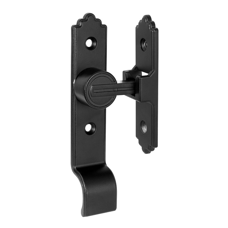 INIRET 2 Packs 90 Degree Black Barn Door Lock, Flip