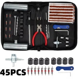 Unbranded 45PC DIY Tire Kit Tire Repair Plug Car Flat Repair Truck Motorcycle Home Patch