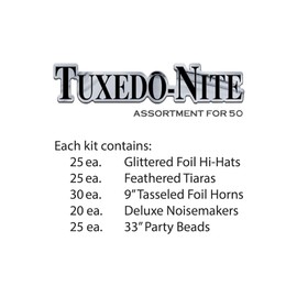 Tuxedo-Nite Asst for 50 Party Accessory (1 count)