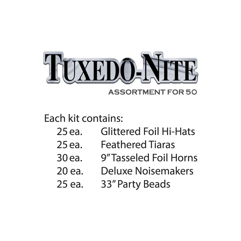 Tuxedo-Nite Asst for 50 Party Accessory (1 count)