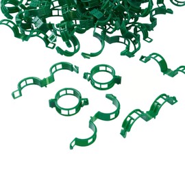 BoAn 300-pack Tomato Clips, Plastic Plant Support Clips, Used to Support Tomato Vines, Grapes, Cucumbers, Peppers, etc., Promoting Upright Growth of Garden Vegetables, 23mm Translucent. (300, Green)
