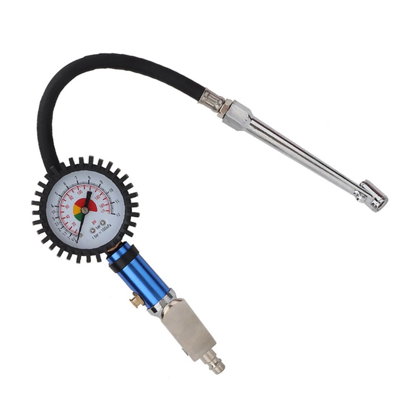 12 Bar Self clamping Tire Inflator with Air Pressure Gauge
