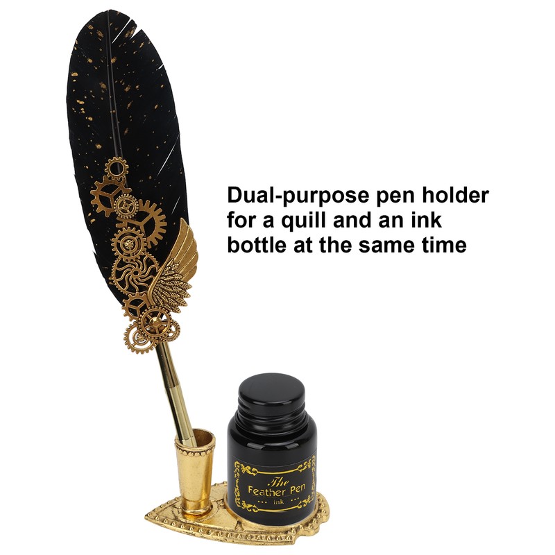 Feather Pen Business Fire Lacquer Stamp European Retro Style Sprinkled