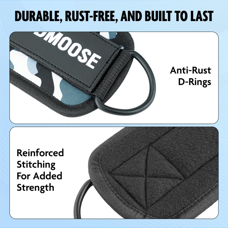 DMoose Fitness Ankle Straps for Cable Machines - One Size