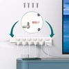 KOZUMUWAN Power Strip, 6 Gangs, 3.3 ft (1 m), White,