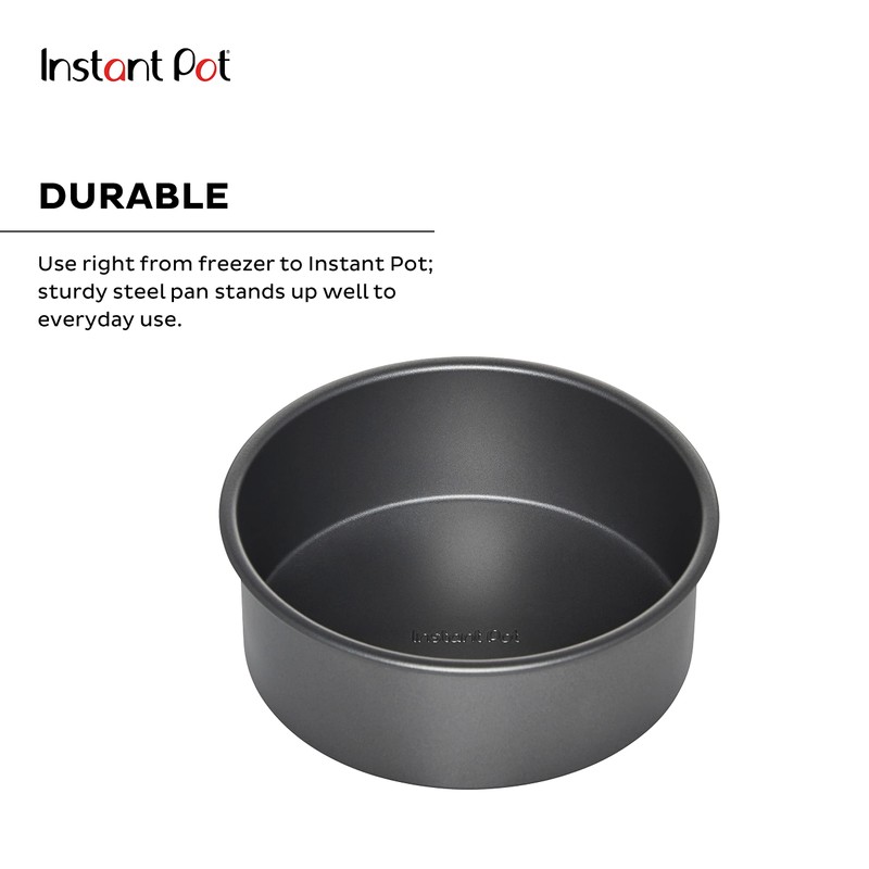 Instant Pot Molde redondo oficial para tartas, 7.7 pulgadas, gris