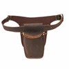 TOURBON Genuine Leather Garden Tool Bag Adjustable Waist Work Belt