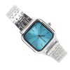 Women Quartz Watch Alloy Steel Strap Stylish Waterproof Ladies Square