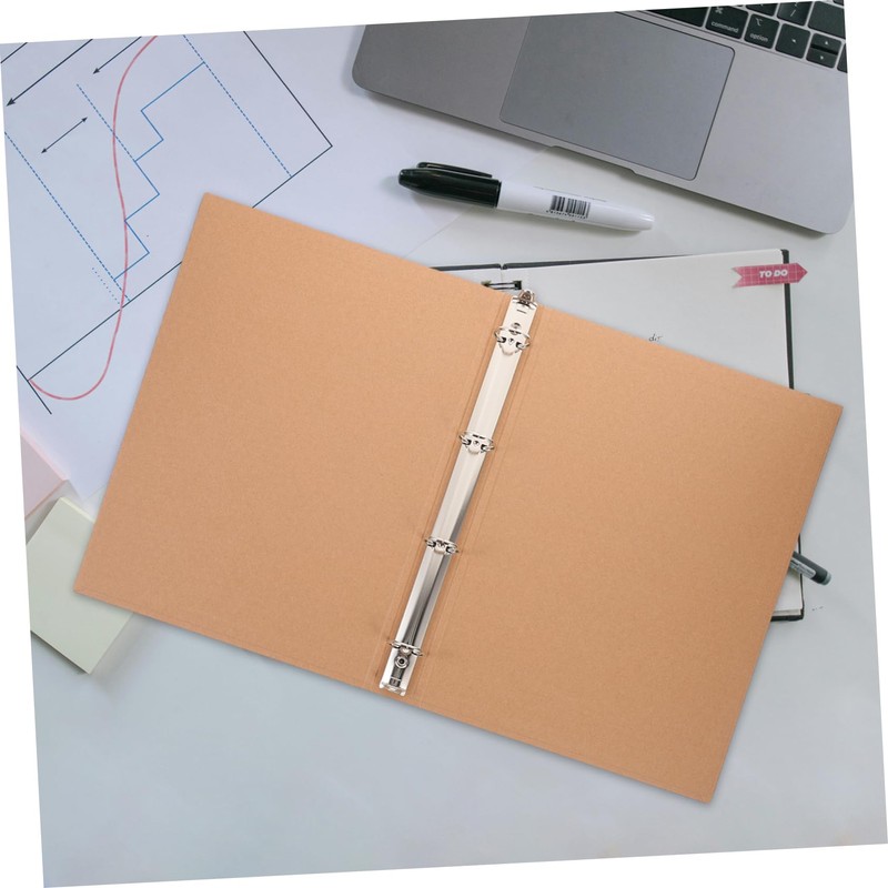 Operitacx A4 Ring Binder Sleeves Made of Kraft Paper Refillable