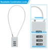 PATIKIL 2 Pack 3 Digit Combination Lock, Helmet Padlock Cable