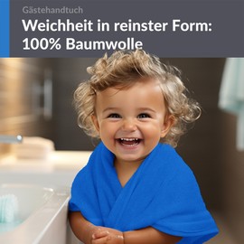 Lashuma Bathroom Towel Blue Capri London Small Guest Towel 30 x 50 cm