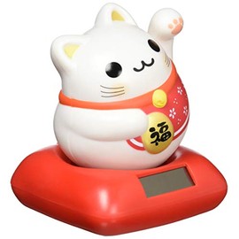 Solar Marumu Happy Inviting Cat Red