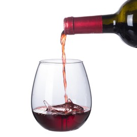 Stemless Wine Glass with Shark Inside, 16 OZ Large Capacity Unique Wine Glasses with 3D Shark Marker Wedding Birthday Gifts for Sea Ocean Lovers