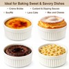 Ramekins 4 oz Oven Safe, Porcelain Creme Brulee Ramekins Pudding