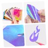 Baluue 3sets Manicure Stickers Flame Pattern Nail Decals Stick Nails