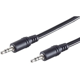 1aTTack.de 1 x 0.5 m Black 3.5 mm Jack Cable Stereo Double-Sided Connector High-Quality Audio Connection Moulded Connectors Nickel-Plated Contacts Perfect for Speakers and HiFi