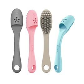 Coomazy Dog Finger Toothbrush, Dog Tooth Brushing Kit with Food Grade Silicone, Easily Clean Teeth Dirt and Effectively Reduce Bacteria, Suitable for Puppies, Cats and Small Pets, 4-Packs