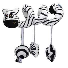 Juguete de Peluche en Espiral de Animales de Dibujos Animados para bebé, Juguete de Cochecito y Negro, Juguete de Actividad en Espiral y Elástico para Móvil de Cuna, (Tipo 2)