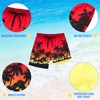 Cozople Teen Boys Swim Trunks Red Hawaii Palm Tree Bathing