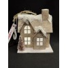 Holiday Time Light-Up LED Christmas Ornament Neutral Putz Style Paper