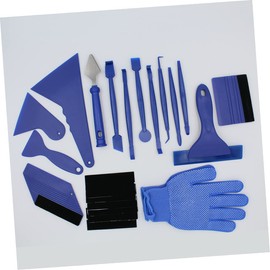 ULTECHNOVO 21PCS Car Tinting Squeegee Tool Set Durable Film Installation Kit with for Flat Curved Surfaces Complete Sticker Accessories Blue