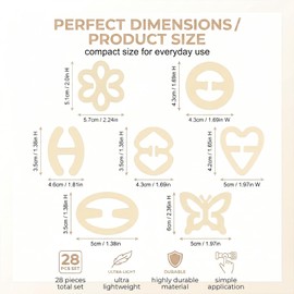 SIVZUMO 28 Pezzi Clip per Reggiseno Ganci per Bretelle Antiscivolo, Set Multiforme (Ovale, H, Cuore, Farfalla) in 4 Colori (Nero, Bianco, Nudo, Trasparente) per Schiena Scoperta e Sport