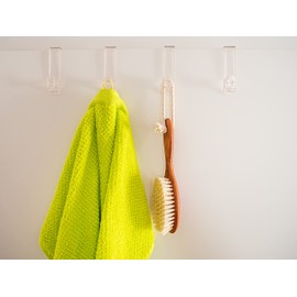 SOMA Door Hooks Transparent 14 mm Set of 10 for Hanging, No Drilling, No Gluing