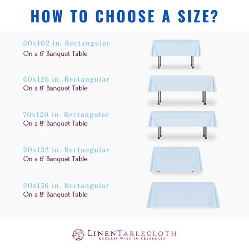 LinenTablecloth 70 X 120 in. Rectangular Polyester Tablecloth Peach