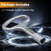 KPALAG Steel Triangle Socket Key, Triangular Panel Lock Key, Utility