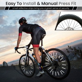 XIATIAN 72 Pcs Bike Spoke Reflector, Bike Wheel Spoke Reflectors, Bike Reflective Spoke for Night Riding 360° Visibility Tube Warning Strip Fits for All Standard Spoke Wheels (Silver)