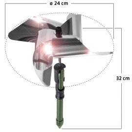 Gardigo Bird Free Windmill, Reflective Bird Scarer, Scare Birds Away and Make Your Garden Nicer, Scarecrow, Windmill for Scaring Birds and Pigeons, Garden Decoration, Set of 3