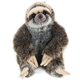 Teddys Rothenburg Soft Toy Sloth 26 cm Sitting Grey Plush Toy