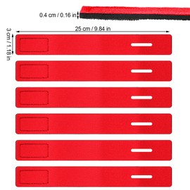 Sumind 12 Pcs Fishing Rod Straps Ties, Fishing Pole Belts Stretchy Straps, Elastic Tackle Ties Cable Holders Fit for Casting Rods, Spinning and Fly (Red)