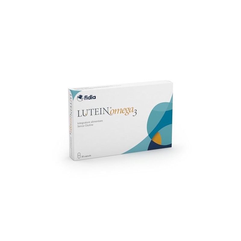 Fidia Farmaceutici LUTEIN OMEGA 3-30 Capsule, Integratore Alimentare di Vitamine,