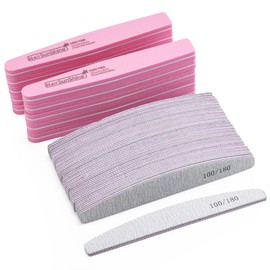 35 Count 100/180 Grits Nail Files and Buffers Professional Emery Boards Washable Buffing Blocks for Gel Nails and Acrylic Nails