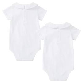 pureborn Baby Girls Romper Bodysuits 2-Pack Soft Cotton One-Piece Outfit for Infant Girls 18-24 Months