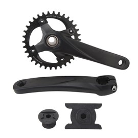Mountain Bike Crank Arm Set Hollow One Piece Positive Negative Teeth 34T Aluminum Alloy Bicycle Crank Set