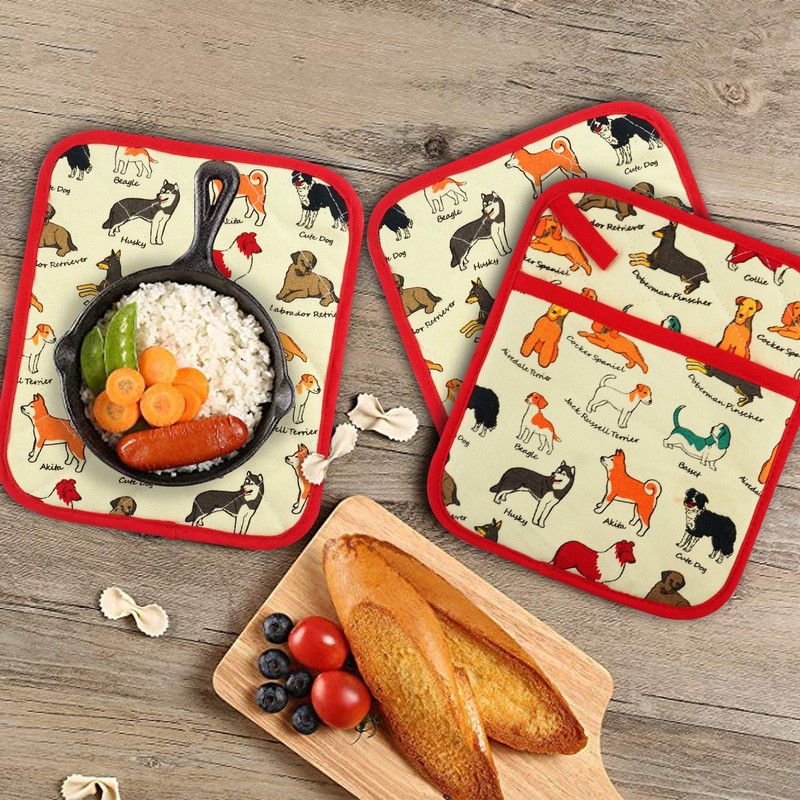 Pot Holders Set of 2 Heat Resistant 480℉ Kitchen 100%