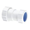 McAlpine S28L-ISO Straight Connector-Multifit x European Pipe Size, White