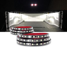 LED Truck Bed Lighting 2PCS 60Inch Flexible Strip Light Kits 12V High Brightness with On-Off Switch Fuse 2-Way Splitter Cable for Cargo Boats Pickup SUV or Others