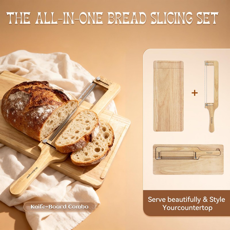 welsteepse Bread Slicer for Homemade Bread – Sourdough Bread Knife
